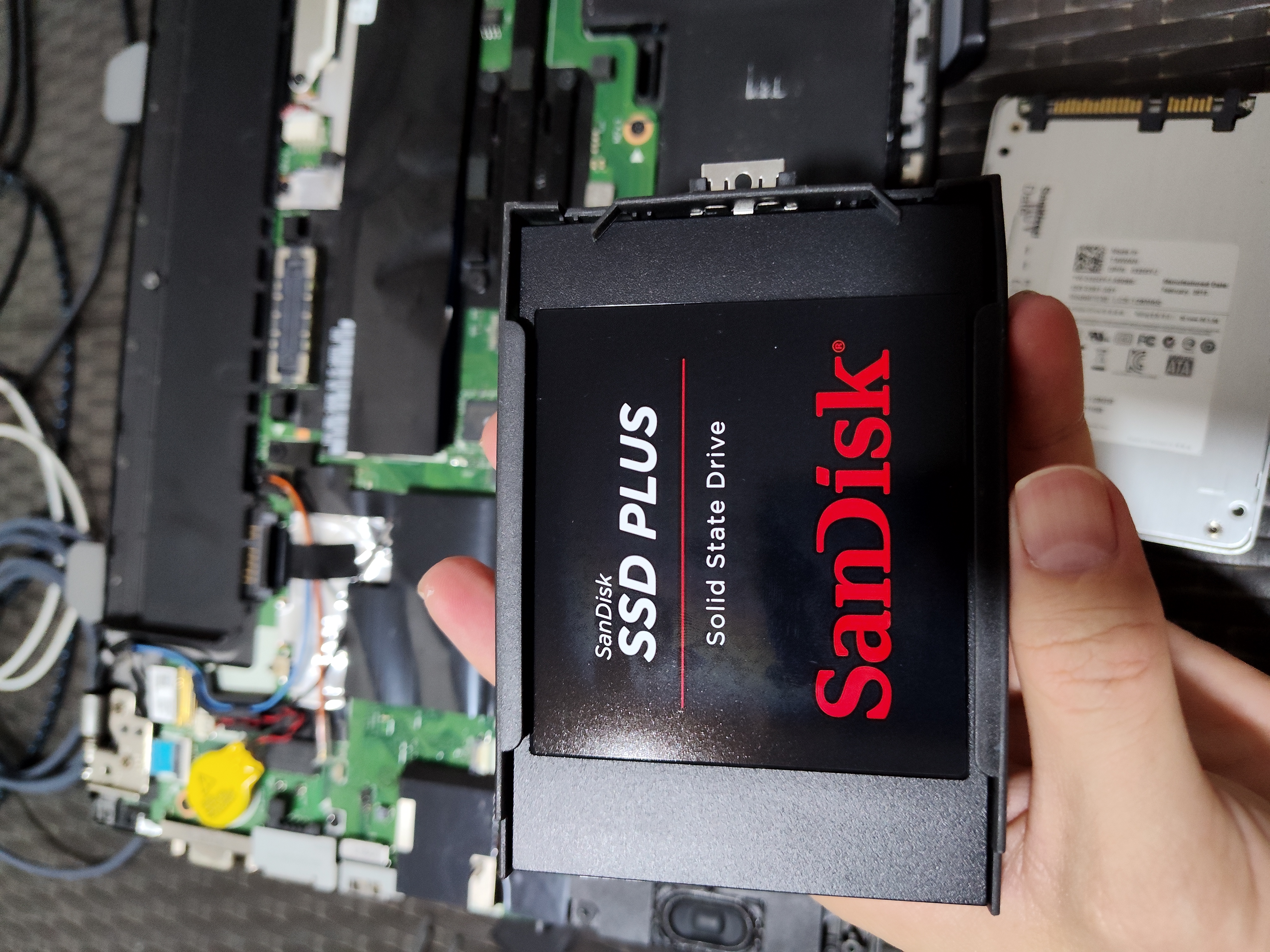 The SanDisk SSD Plus with 480GB of storage capacity
